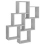 Voir la diapositive 2 : VIDAXL Etagere murale cube Gris beton 78x15x93 cm Bois d'ingenierie