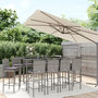 Voir la diapositive 1 : VIDAXL Ensemble de bar de jardin 11 pcs avec coussins gris poly rotin
