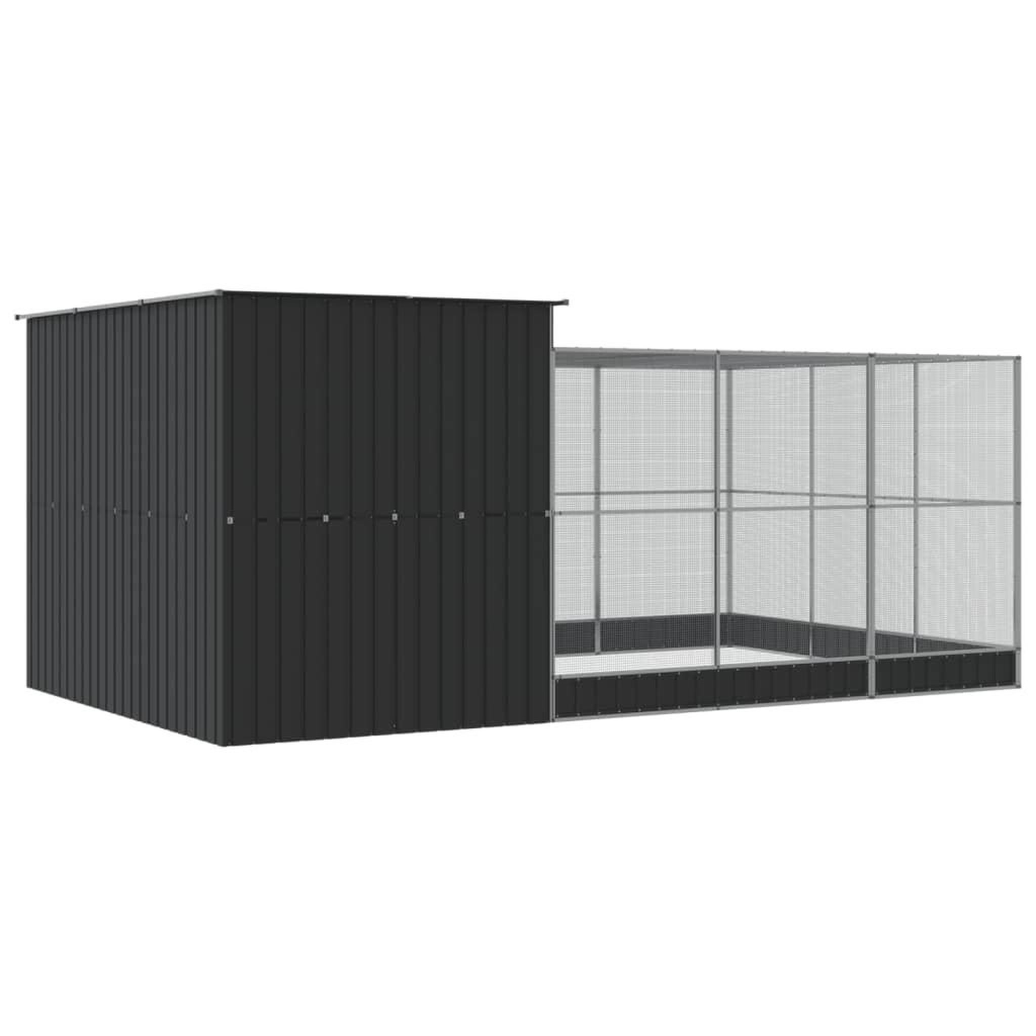 Voir la diapositive 5 : VIDAXL Voliere avec extension argente 497x303x216 cm acier