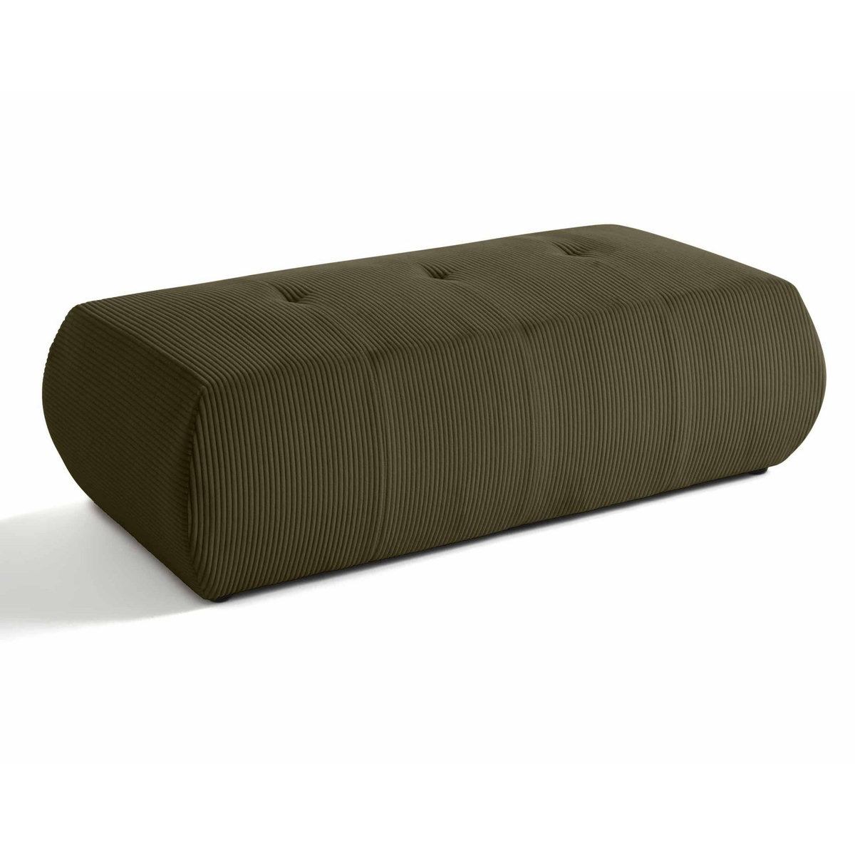 LISA DESIGN Onyx - pouf d'appoint - en velours côtelé