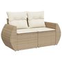 Voir la diapositive 4 : VIDAXL Salon de jardin avec coussins 6 pcs beige resine tressee