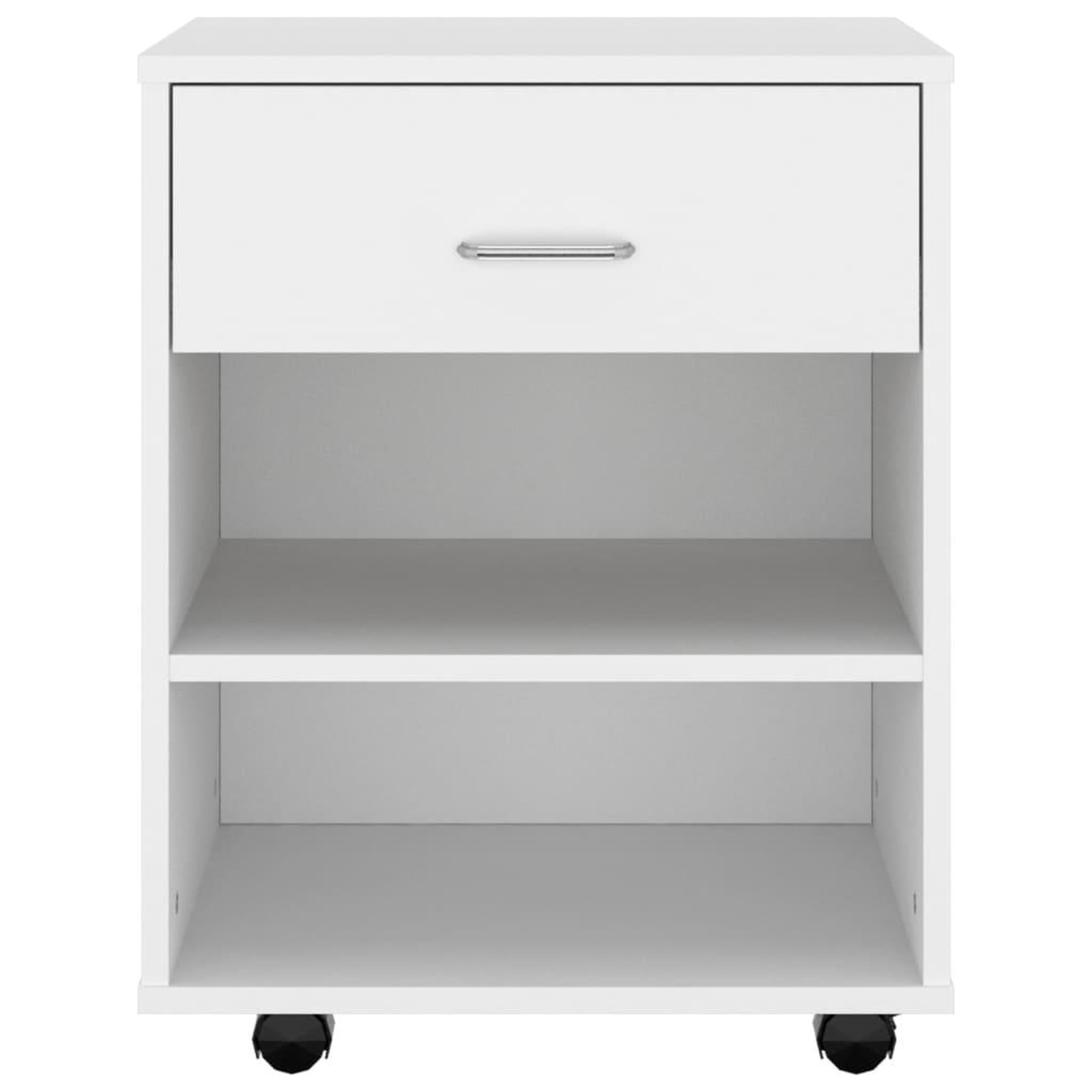 Voir la diapositive 4 : VIDAXL Armoire a roulettes Blanc 46x36x59 cm Bois d'ingenierie