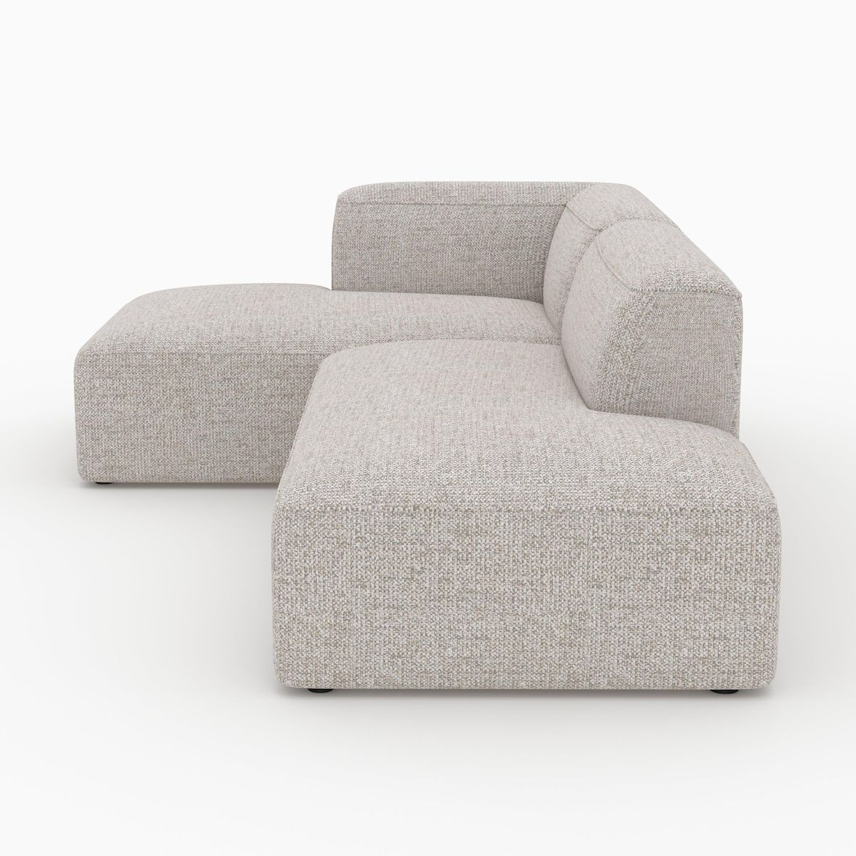 Rendez vous déco Canapé d'angle gauche modulable en tissu beige-Hestia