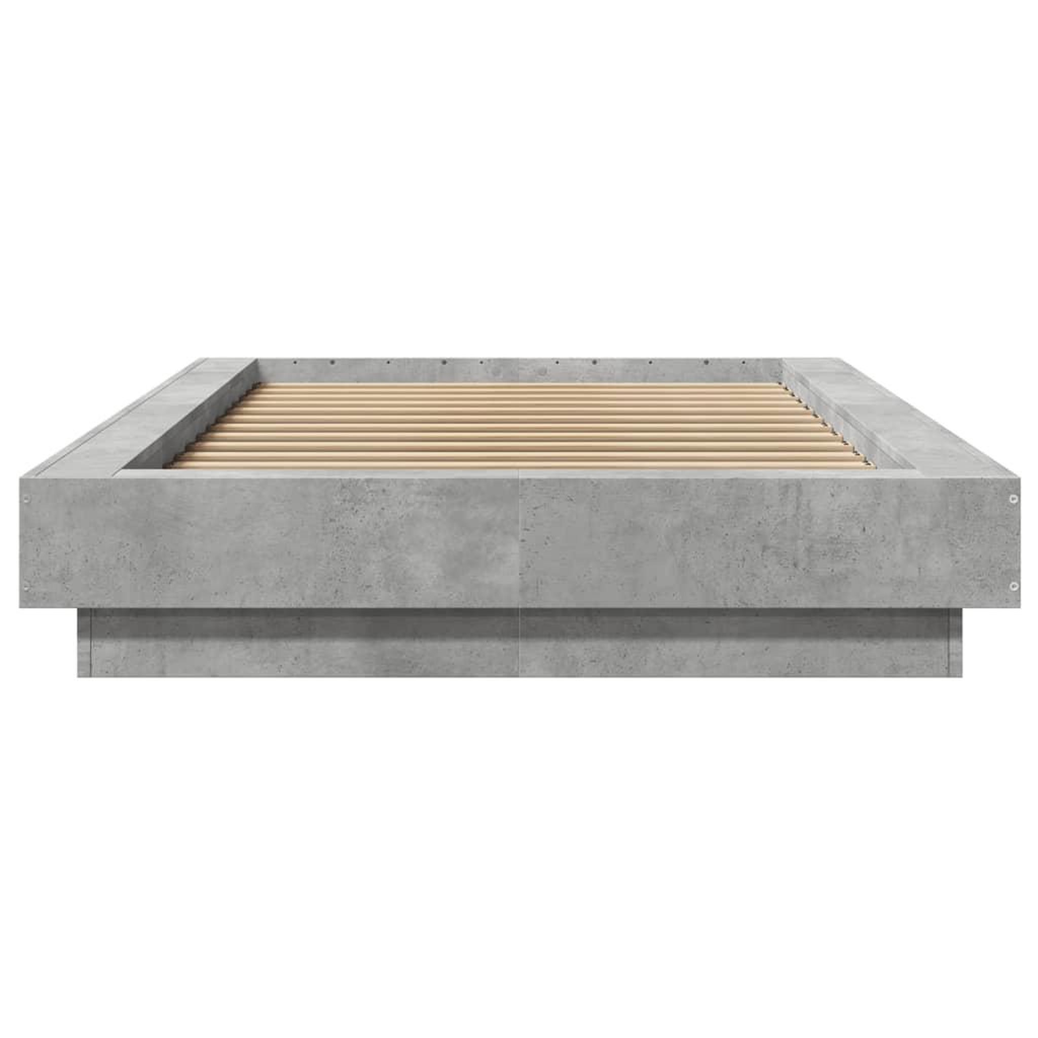 Voir la diapositive 4 : VIDAXL Cadre de lit sans matelas gris beton 90x190 cm