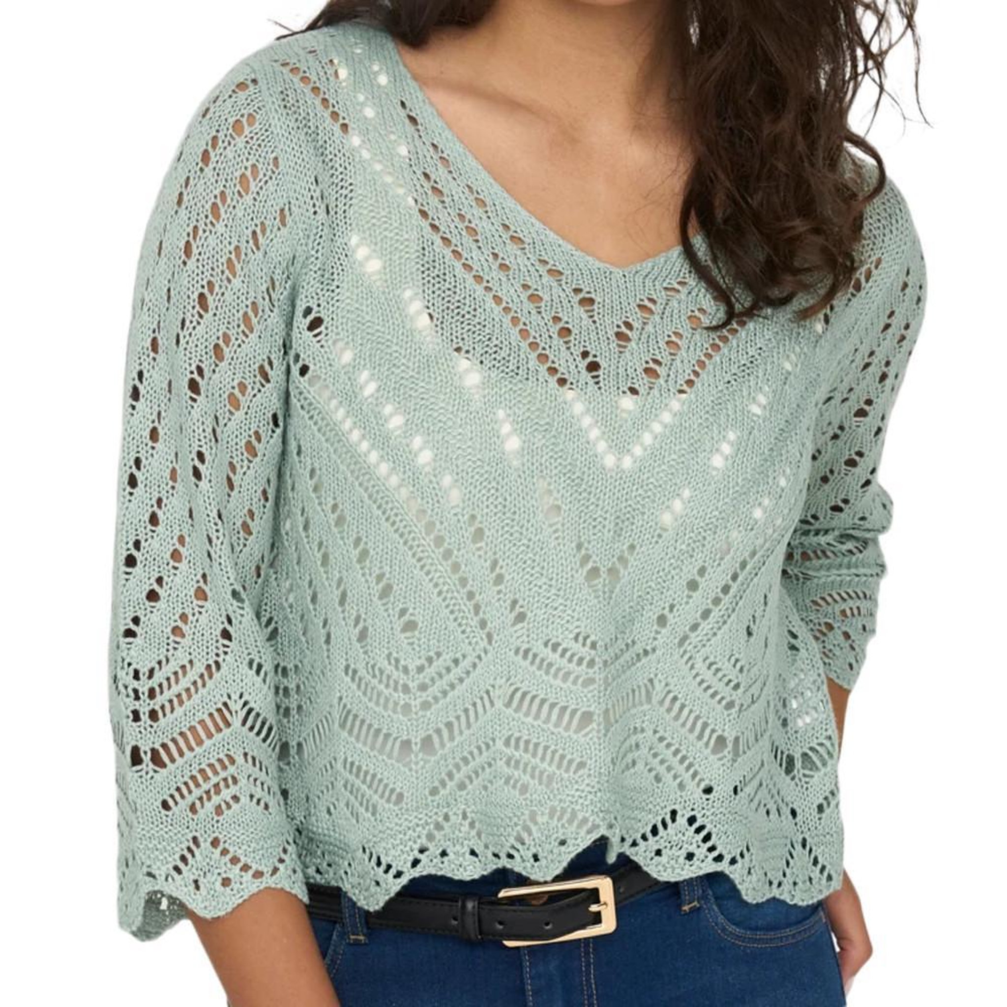 Voir la diapositive 1 : JACQUELINE DE YONG Pull En Maille Vert pastel Femme JDY NEW