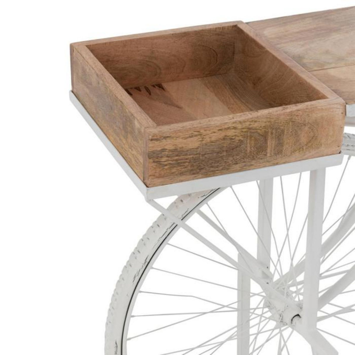 Paris Prix Console Vintage en Métal  Vélo  185cm Blanc