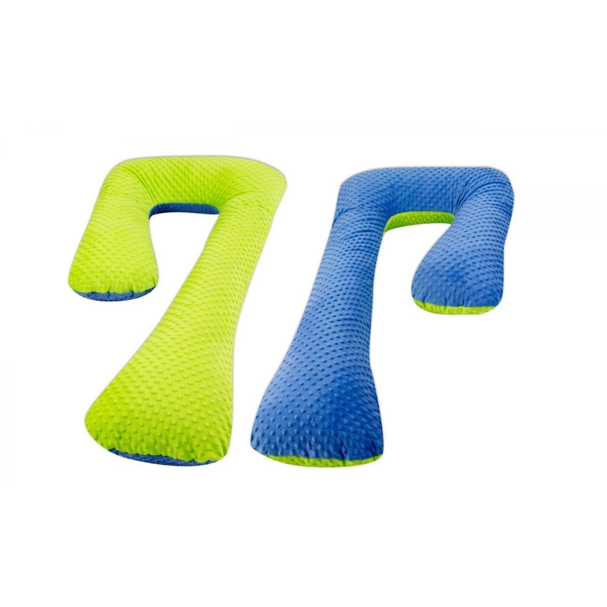 VELINDA Coussin accouchement/allaitement forme 7 bleu – vert