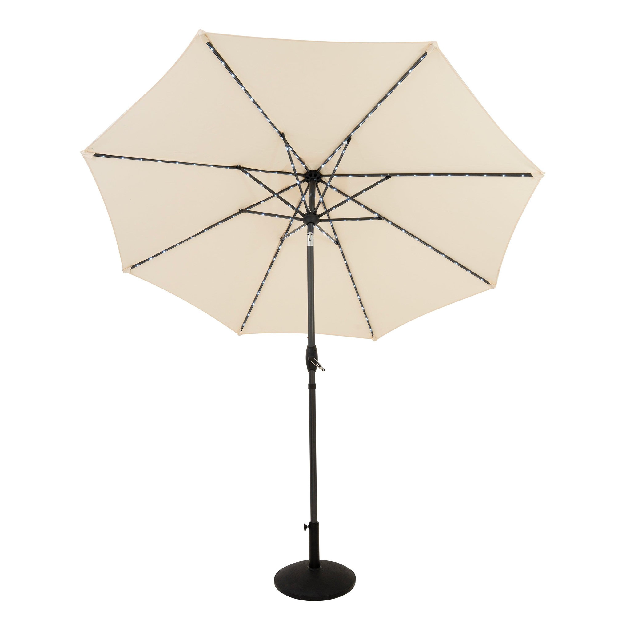 Voir la diapositive 1 : Monster Parasol Inclinable à LED 2,7 m & Socle en Béton