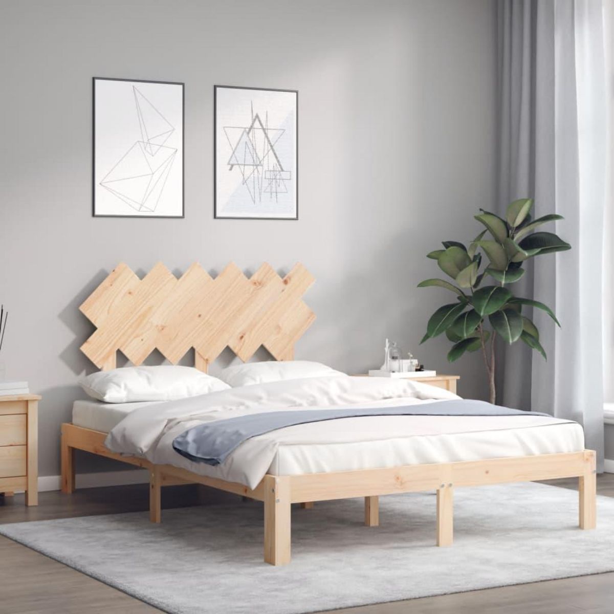 VIDAXL Cadre de lit sans matelas 120x200 cm bois de pin massif