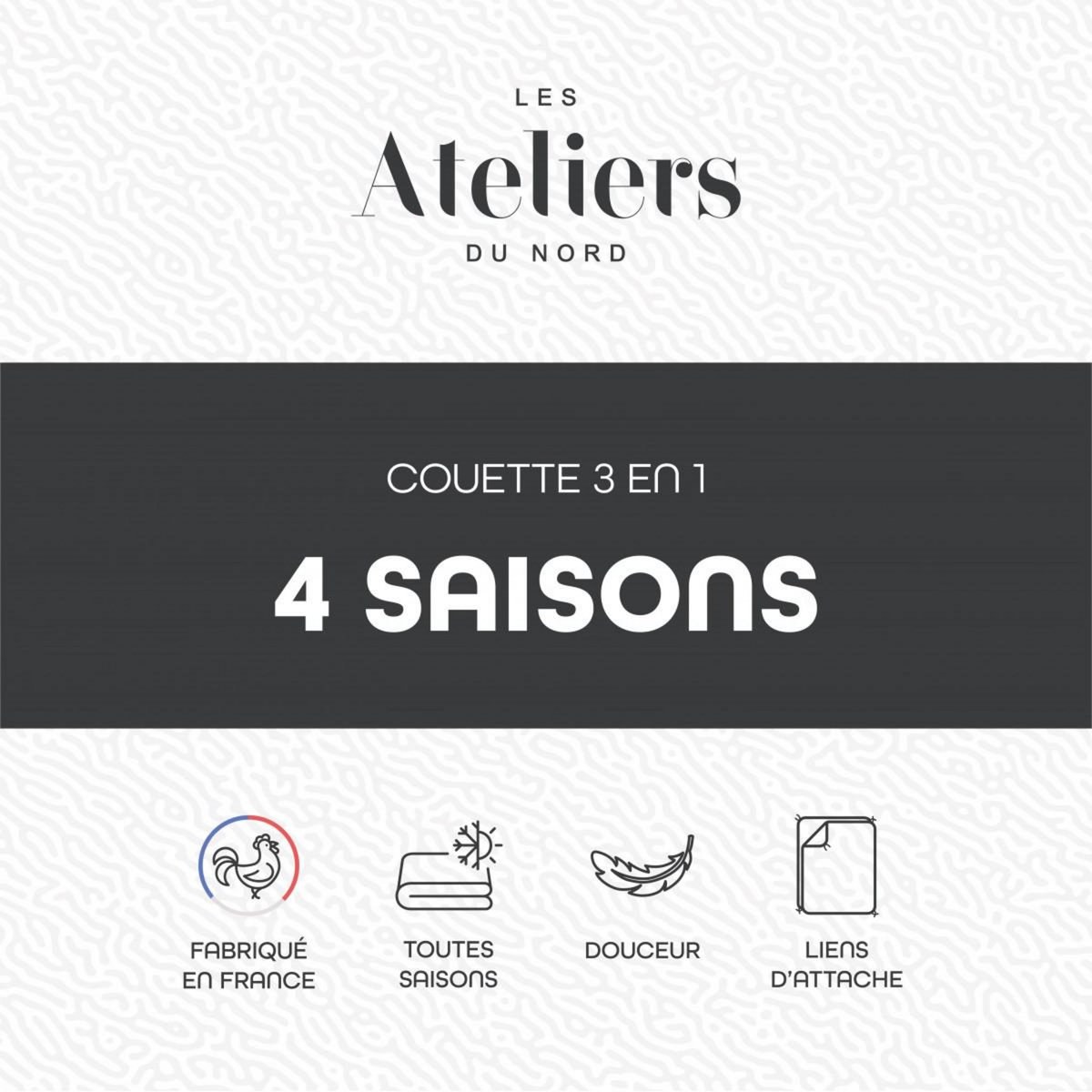 ATELIERS DU NORD Couette 4 saisons 3en1