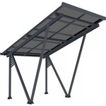 Habitat et Jardin Ombrière Carport solaire avec panneaux photovoltaïques - 366 x 575 x 366 cm - Gris - 4,1 kW