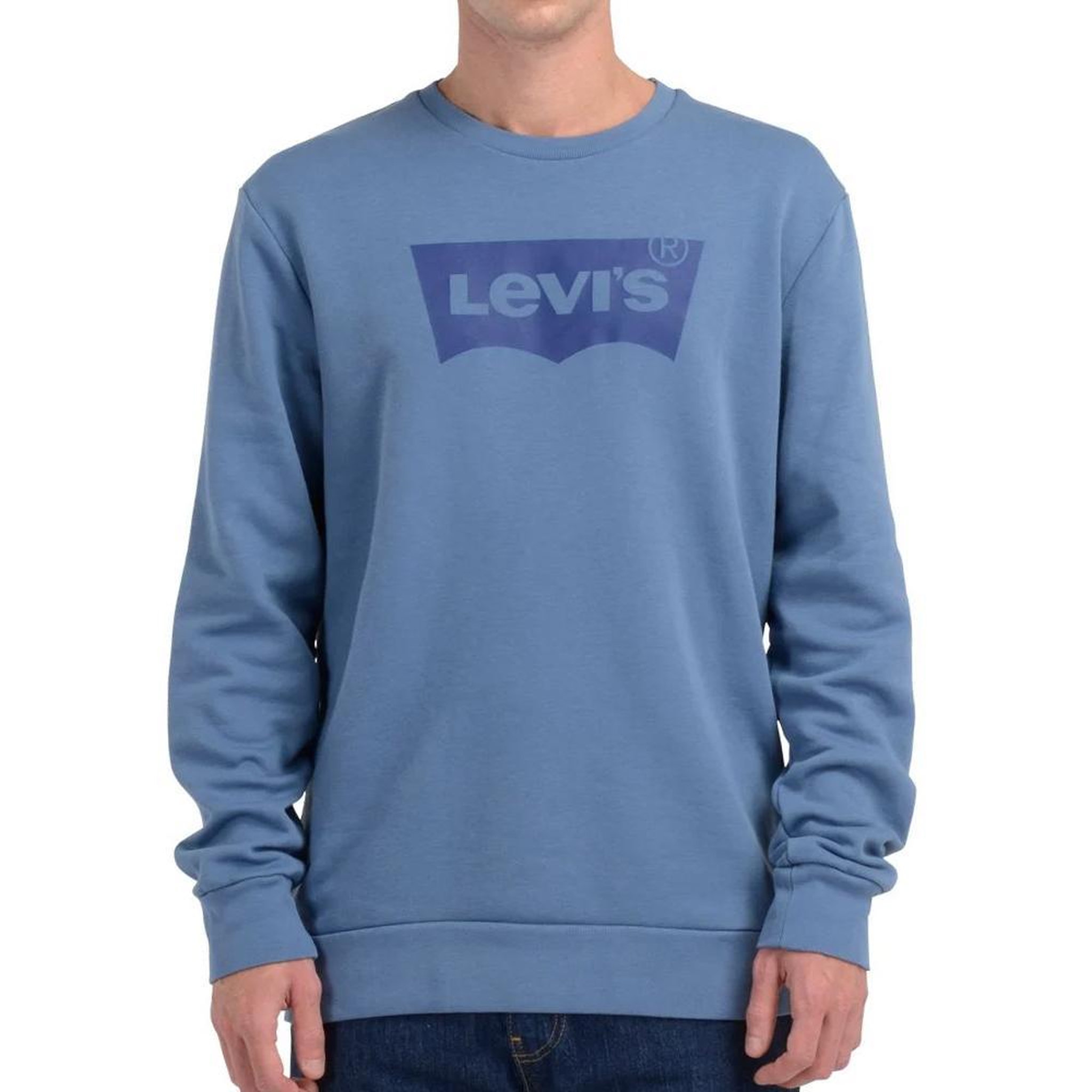 Levi's Sweat Bleu Homme Levi's fleece. Coloris disponibles : Bleu