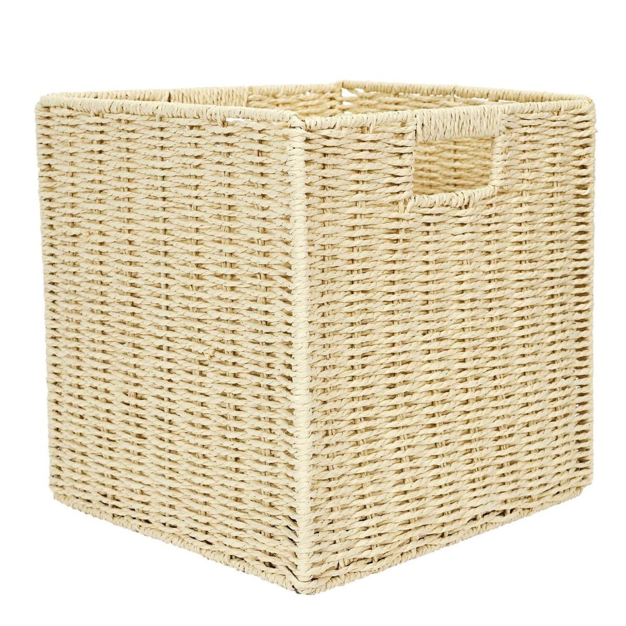 The Home Deco Factory Boîte de rangement pliable  tressée  30x30cm naturel