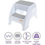Voir la diapositive 2 : MARKET24 Transat - Anneau Tabouret marchepied - DREAMBABY - Toddler & Me 2 Up - Antidérapant et texturé - Jusqu'a 145kg pour les petits et les adultes -