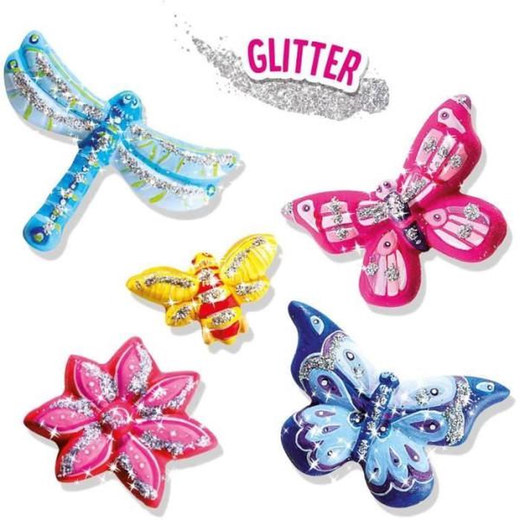 Voir la diapositive 4 : SES Creative Moulage et peinture - SES CREATIVE - Papillon et paillettes - Figurines en plâtre
