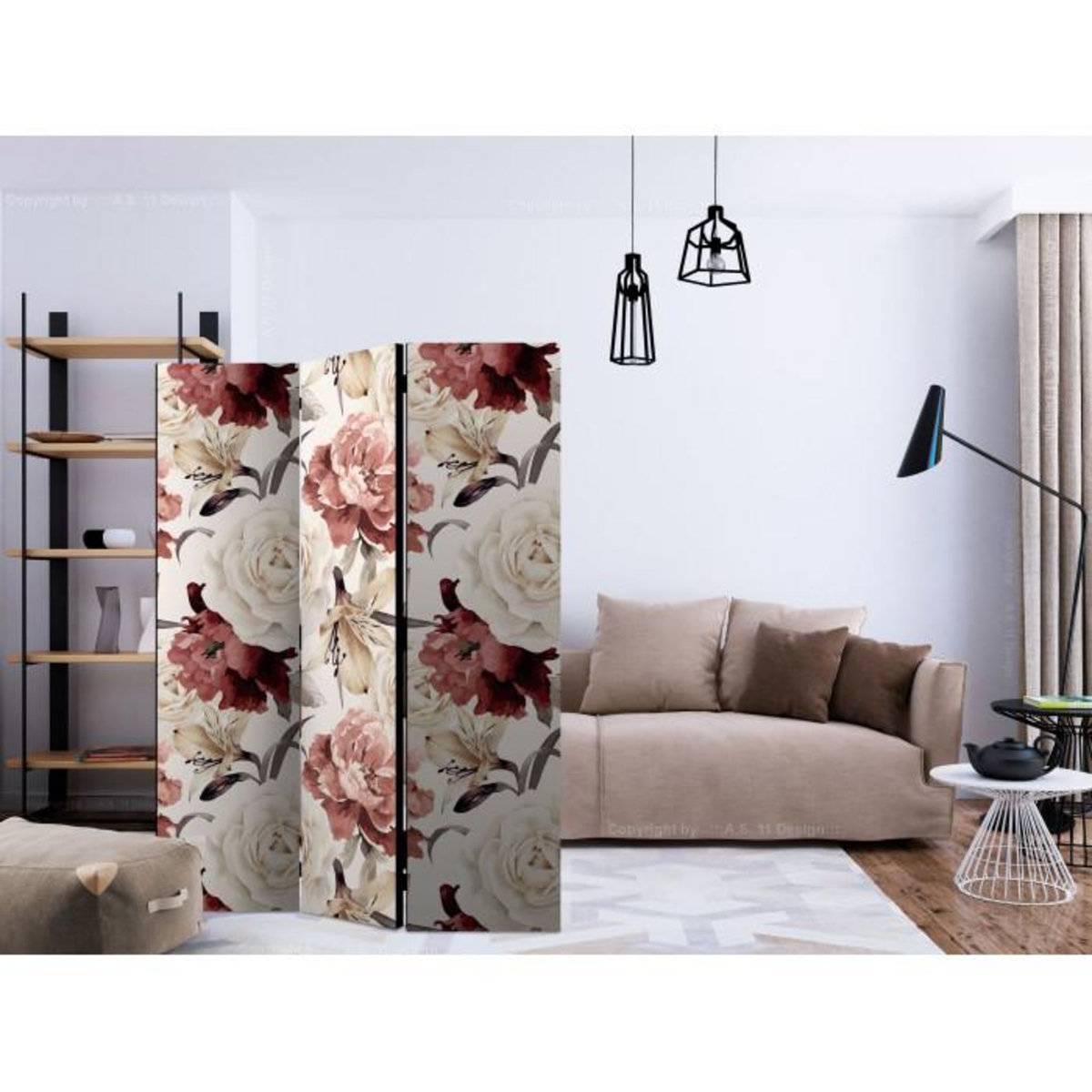 Paris Prix Paravent 3 Volets  Mix of Species  135x172cm