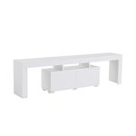 CONCEPT USINE Meuble TV avec placards blanc 180cm BASO