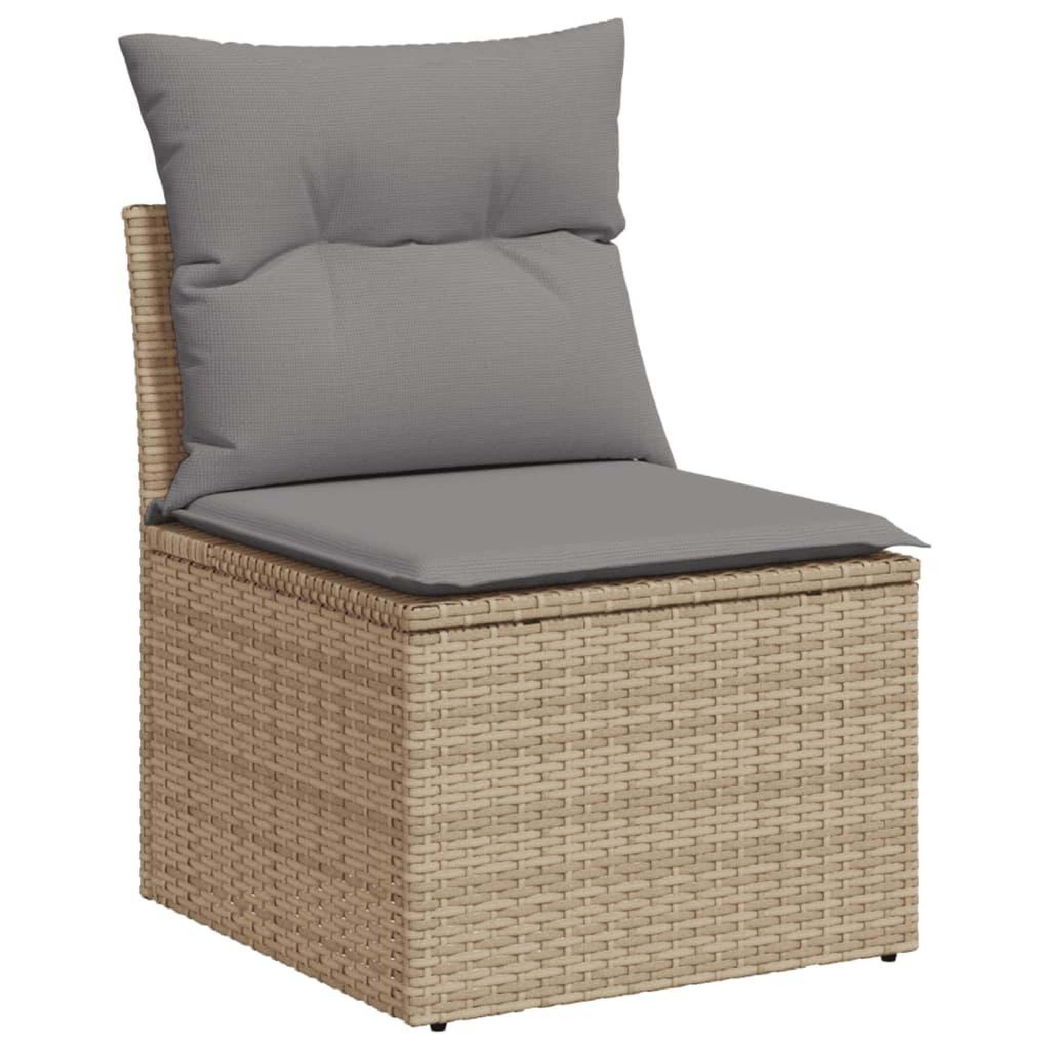 Voir la diapositive 4 : VIDAXL Salon de jardin avec coussins 8 pcs beige resine tressee