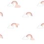 Voir la diapositive 2 : Noordwand Noordwand Papier peint Mondo baby Rainbows Blanc et rose