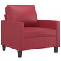 Voir la diapositive 2 : VIDAXL Fauteuil Rouge bordeaux 60 cm Similicuir