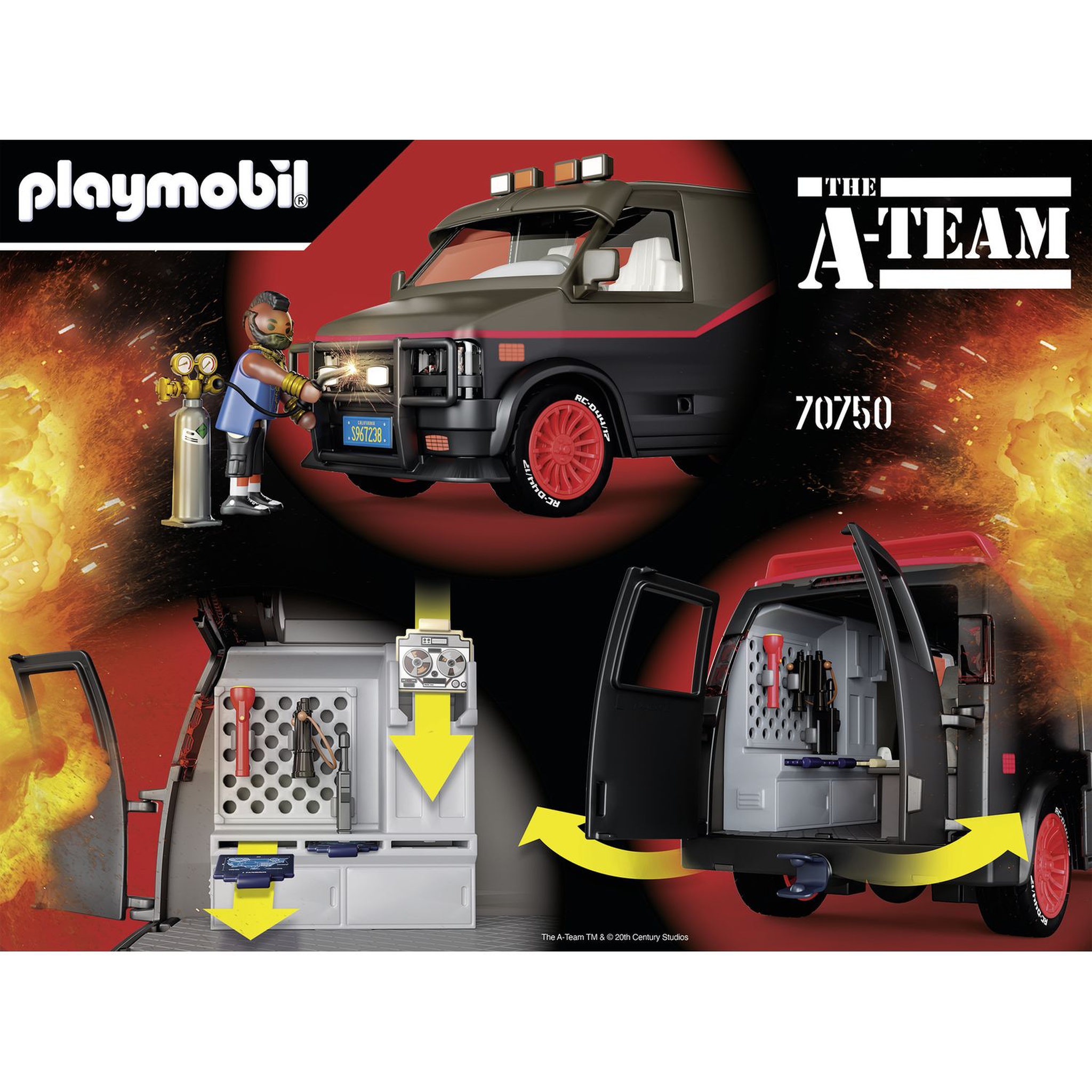 Voir la diapositive 2 : PLAYMOBIL 70750 THE A-TEAM - Le Fourgon de l'Agence tous risques
