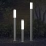 VIDAXL Ensemble de 3 lampes de jardin etanches Acier inoxydable