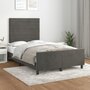 Voir la diapositive 1 : VIDAXL Cadre de lit sans matelas gris fonce 120x200 cm velours