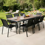 Voir la diapositive 2 : CONCEPT USINE Salon de jardin 8 places en aluminium et bois d'eucalyptus NIDO