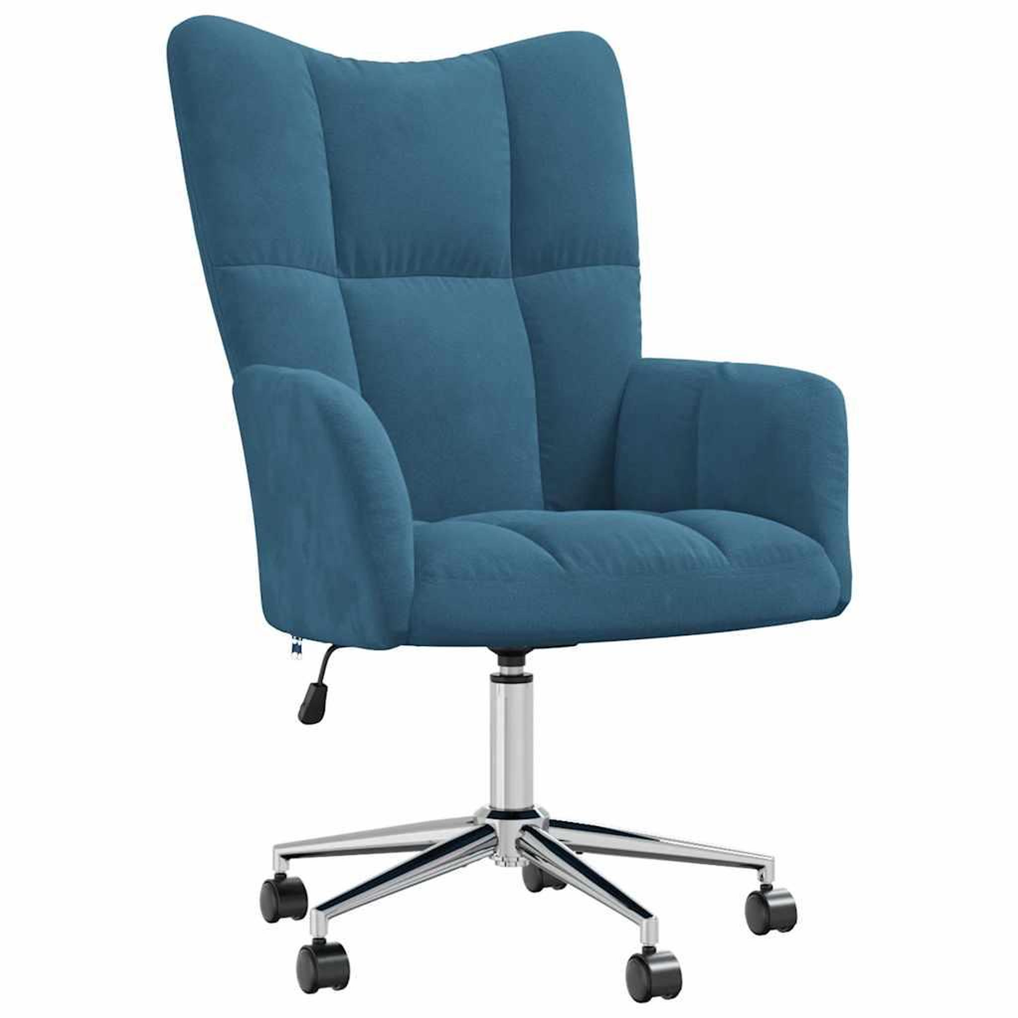 Voir la diapositive 2 : VIDAXL Chaise de relaxation Bleu Velours