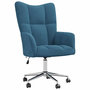 Voir la diapositive 2 : VIDAXL Chaise de relaxation Bleu Velours