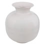 Voir la diapositive 1 : ATMOSPHERA Vase en métal émaillé KIAN - H. 33,5 cm - Blanc