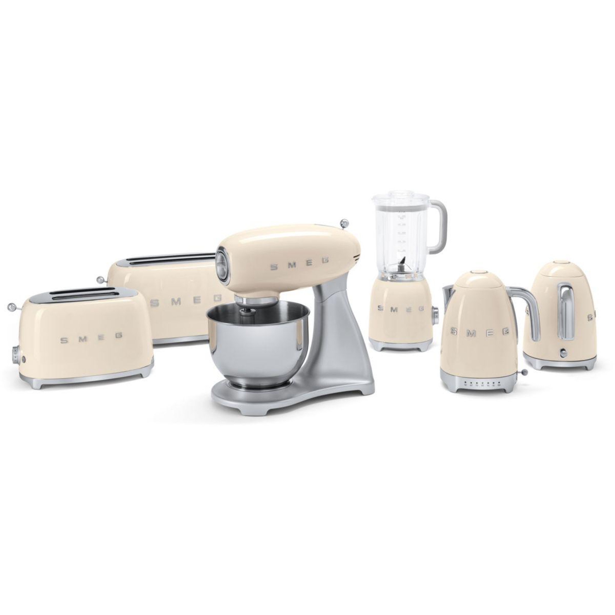 Voir la diapositive 3 : SMEG Grille-pain TSF01CREU creme