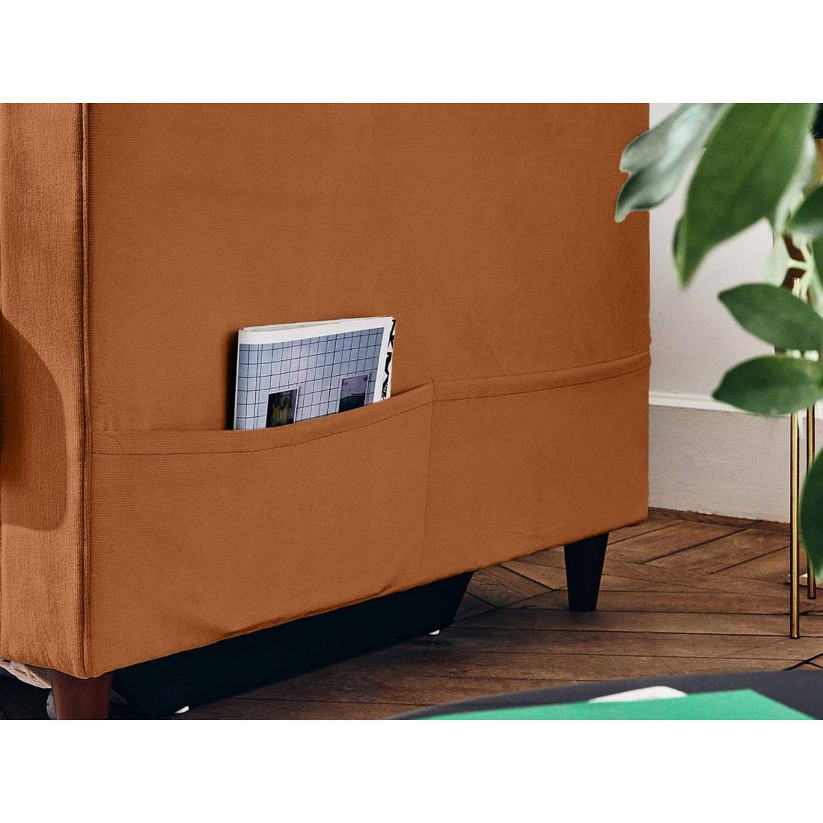 LISA DESIGN Anna - canapé panoramique en u - 7 places - convertible avec coffre - en velours