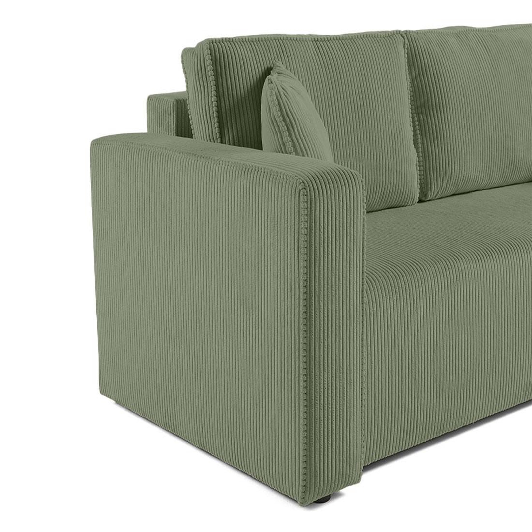 Voir la diapositive 5 : BEST MOBILIER Topaze - canapé droit 2 places - en velours côtelé