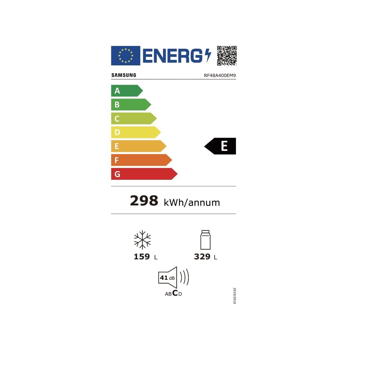 Samsung Réfrigérateur américain  91cm 488l nofrost inox - RF48A400EM9