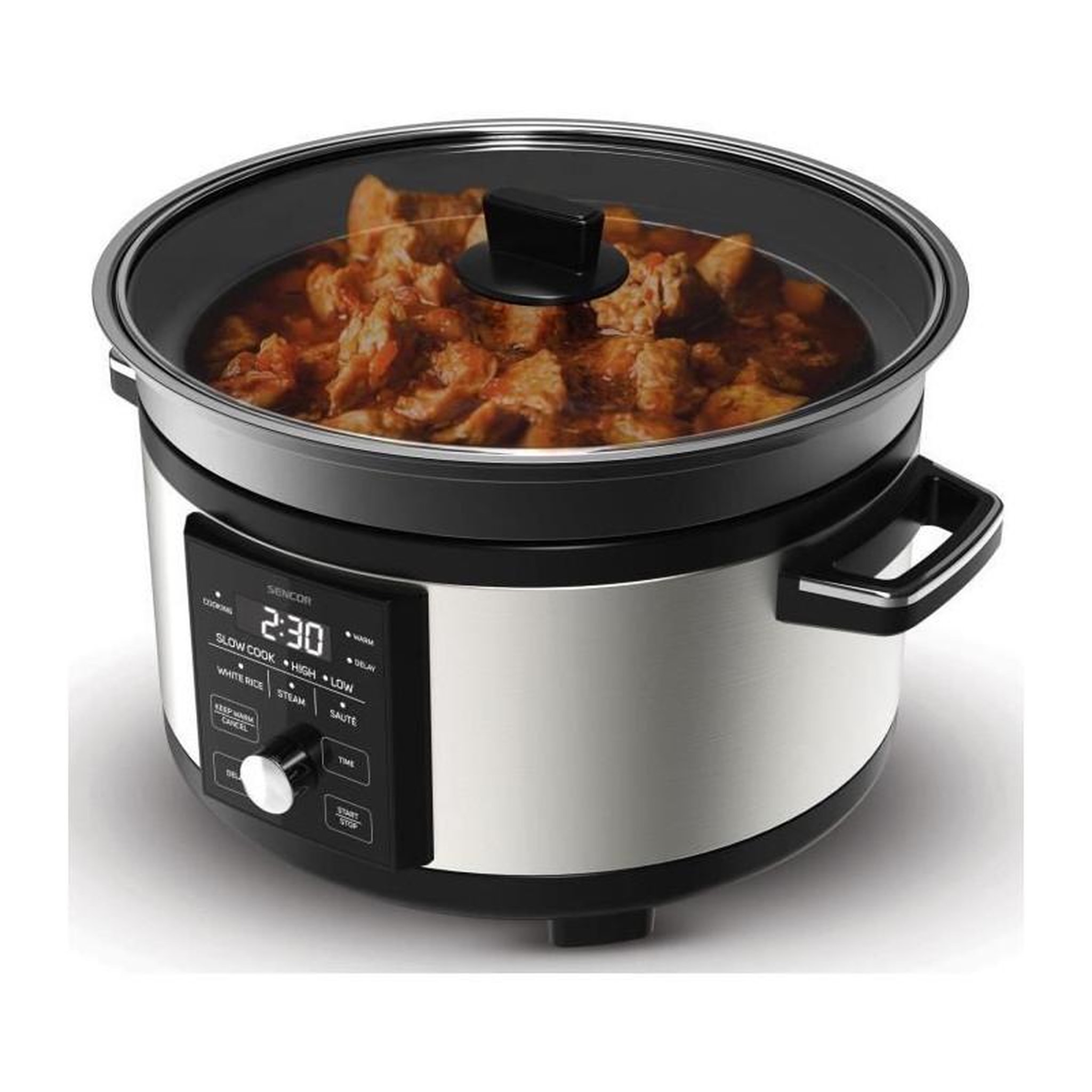Voir la diapositive 3 : SENCO Mijoteuse - SENCOR - SPR 5520SS - 5,5 L - Gris / Noir