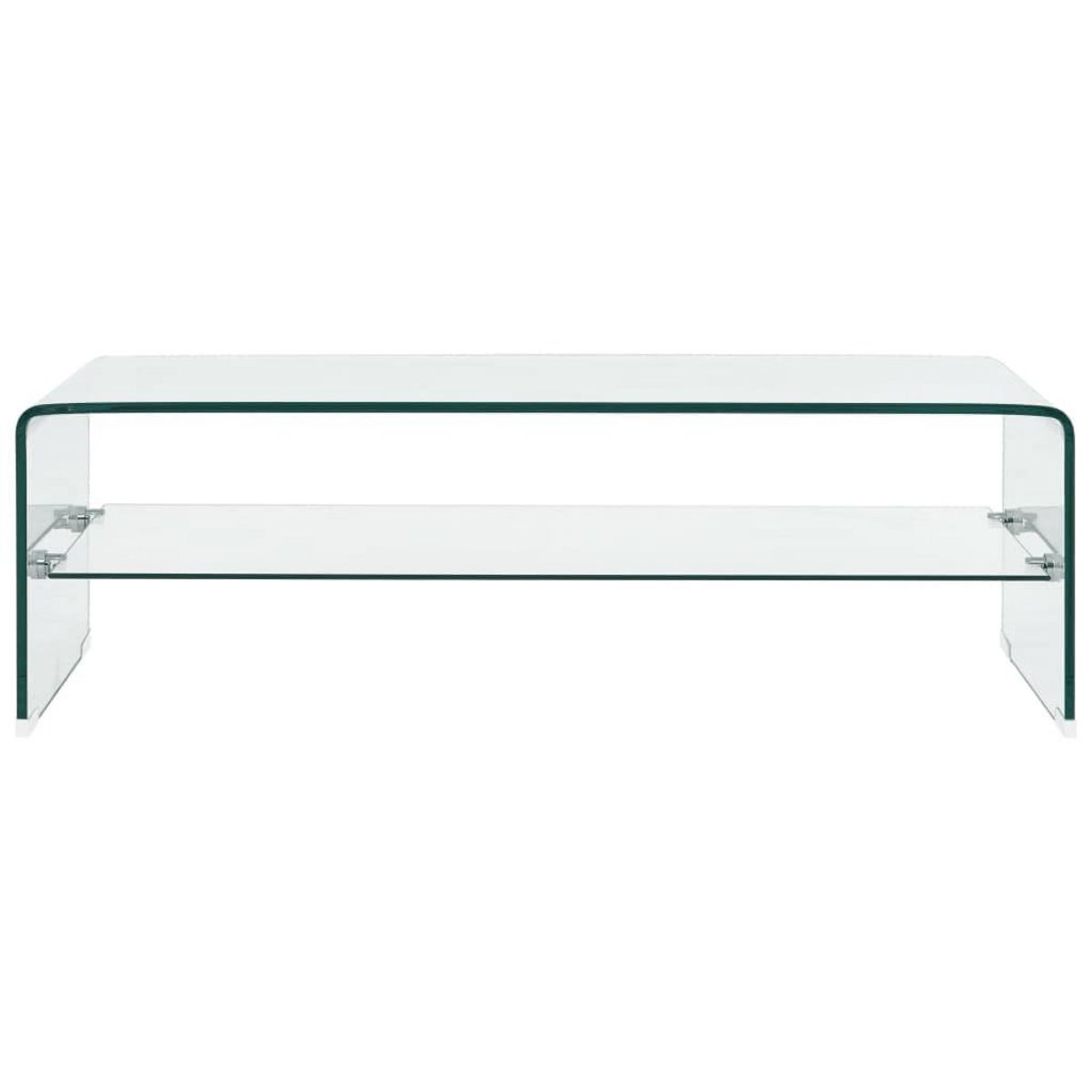 VIDAXL Table basse Clair 98x45x31 cm Verre trempe