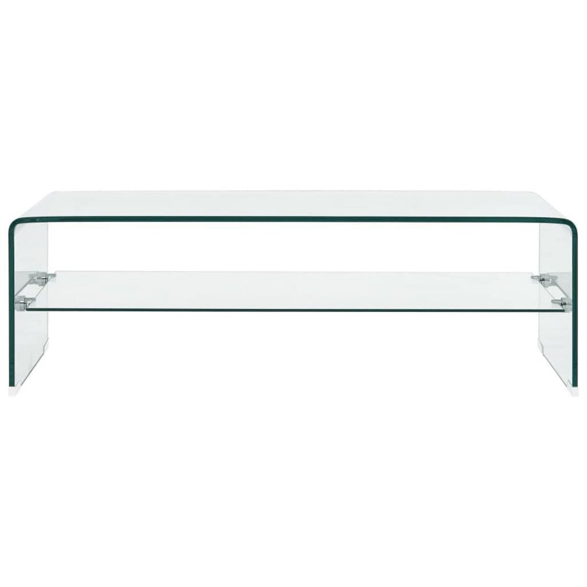 VIDAXL Table basse Clair 98x45x31 cm Verre trempe