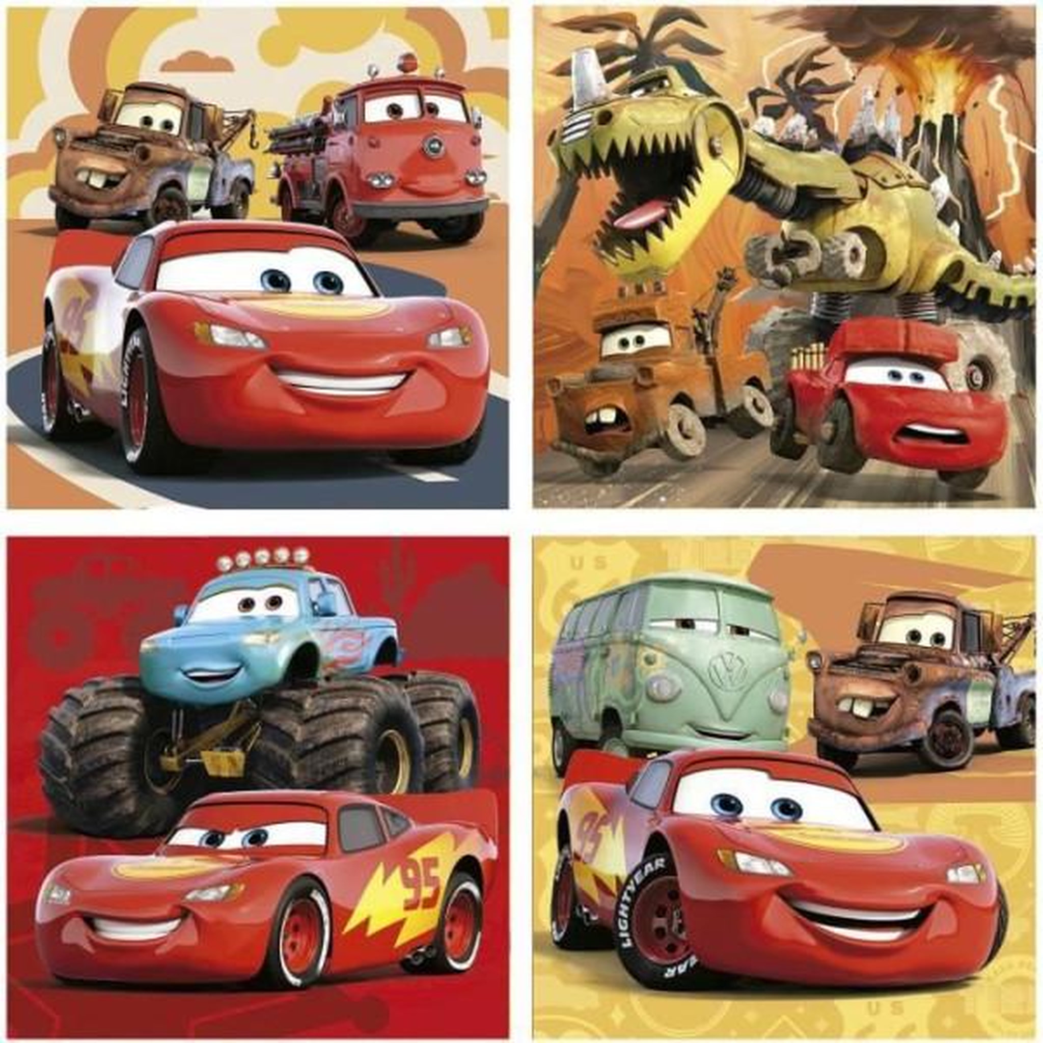 Voir la diapositive 2 : EDUCA Puzzle progressif CARS - Malette de 4 puzzles - Educa - 12-16-20-25 pieces