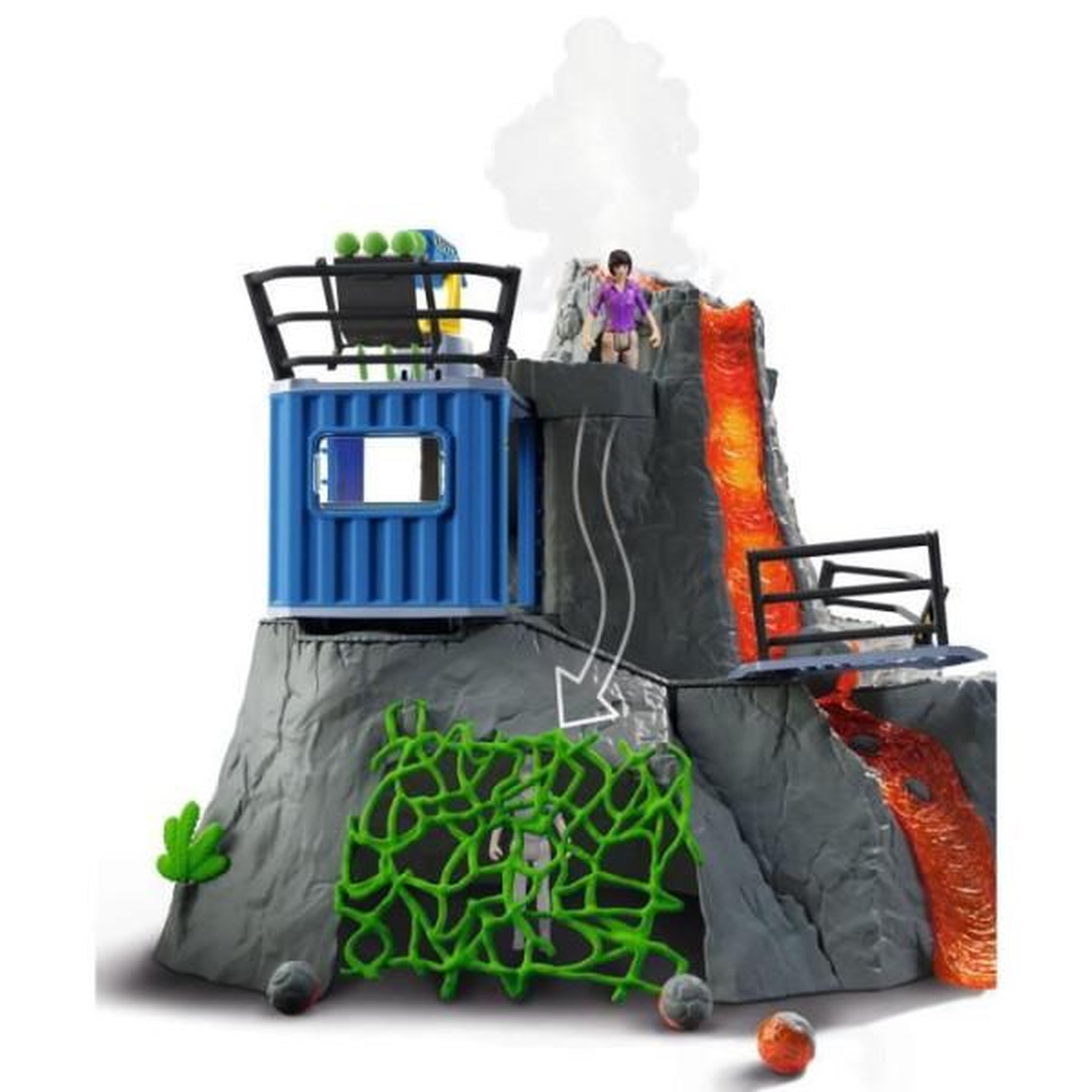 Voir la diapositive 4 : Schleich Expédition au grand Volcan, 1 figurine de chercheuse et 2 jouets dinosaures, Pour enfants des 5 ans, Schleich 42564 DINOSAURS