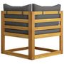 Voir la diapositive 5 : VIDAXL Banc de jardin a 2 places avec coussins gris fonce