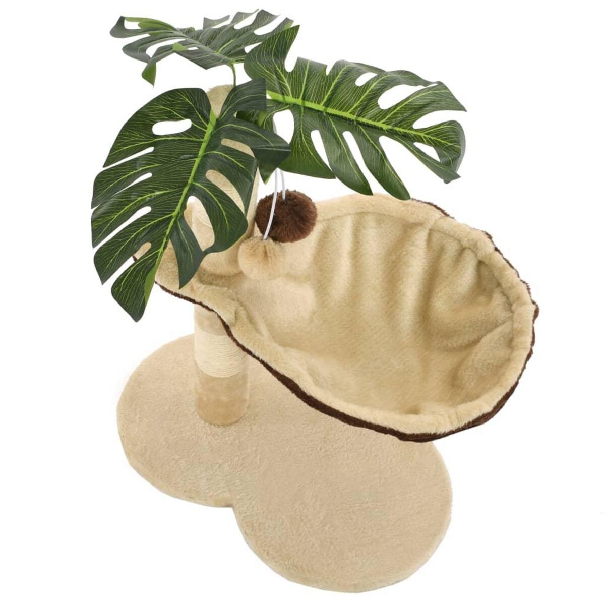 VIDAXL Arbre a chat avec griffoir en sisal 50 cm Beige et Marron