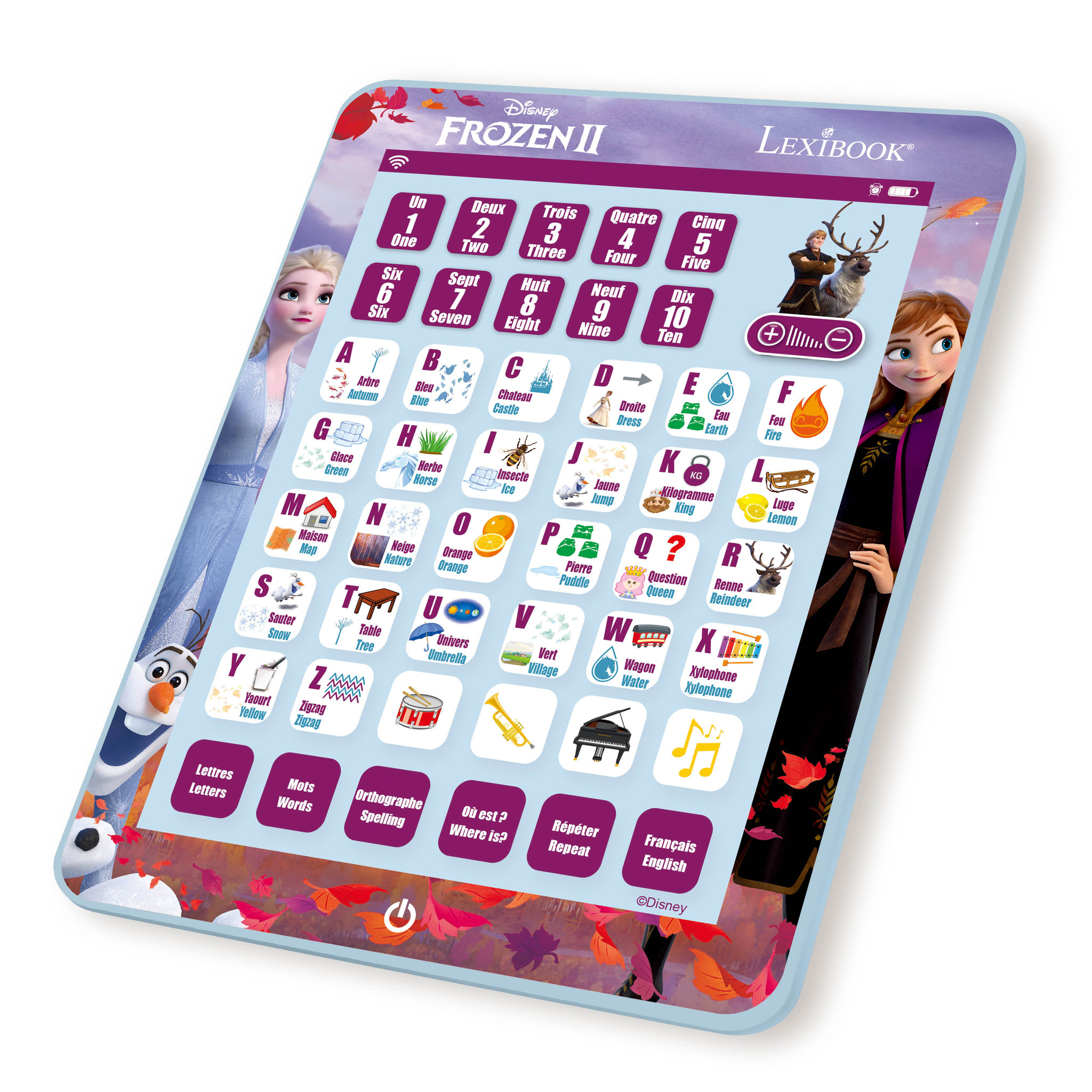 LEXIBOOK Tablette éducative Reine des Neiges EN/FR
