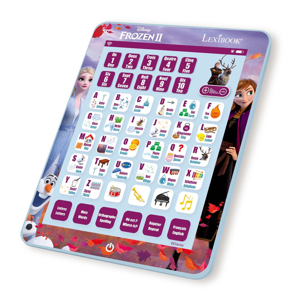 LEXIBOOK Tablette éducative Reine des Neiges EN/FR