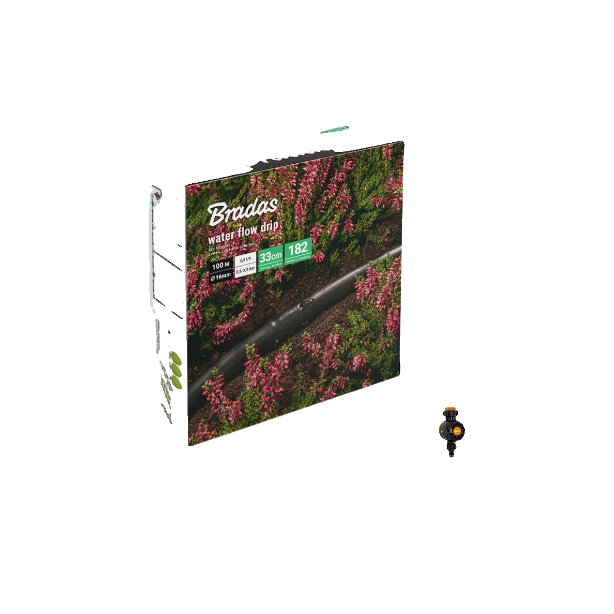 BROS Système d'irrigation Bradas water flow drip 100m avec minuterie