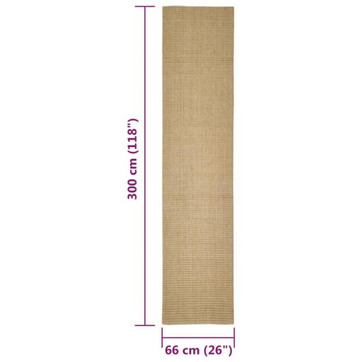 VIDAXL Tapis en sisal pour griffoir 66x300 cm