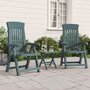 Voir la diapositive 1 : VIDAXL Chaises inclinables de jardin lot de 2 vert PP