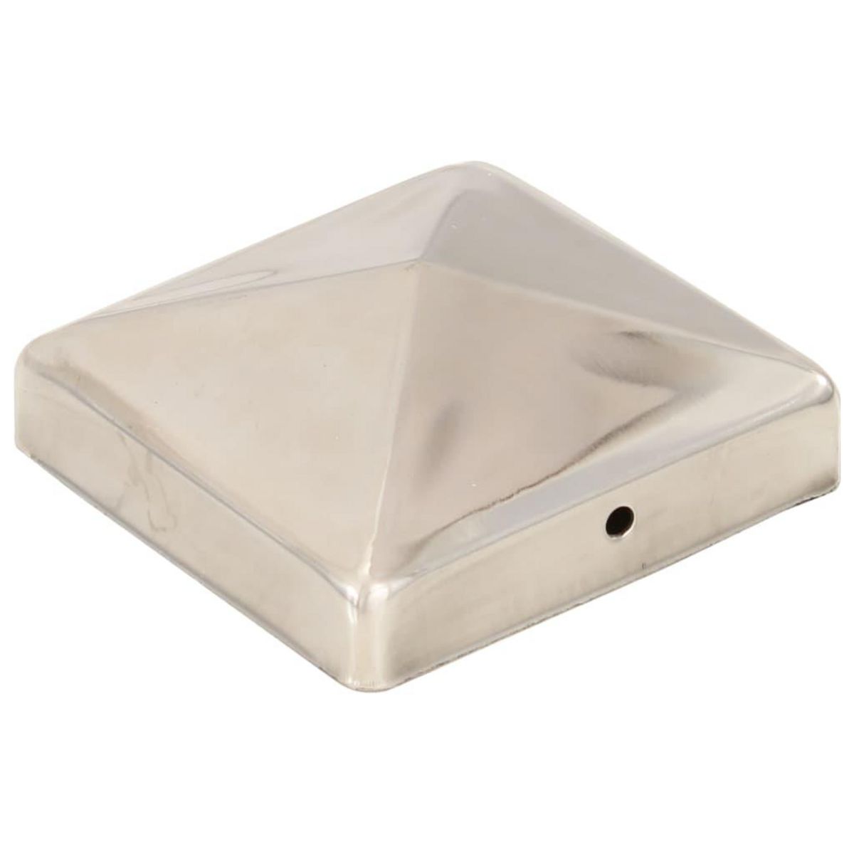 VIDAXL Bouchons de poteau de cloture pyramidaux 6 pcs Inox 91x91 mm