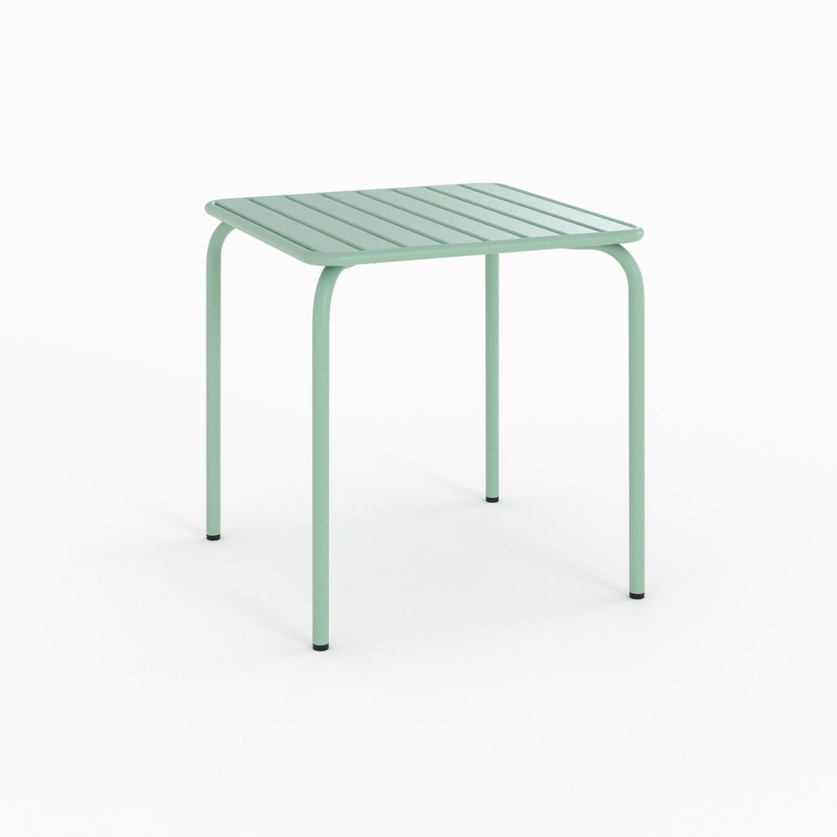 Rendez vous déco Table de jardin carrée en métal vert clair - Yumi