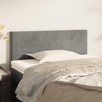 VIDAXL Tete de lit Gris clair 80x5x78/88 cm Velours